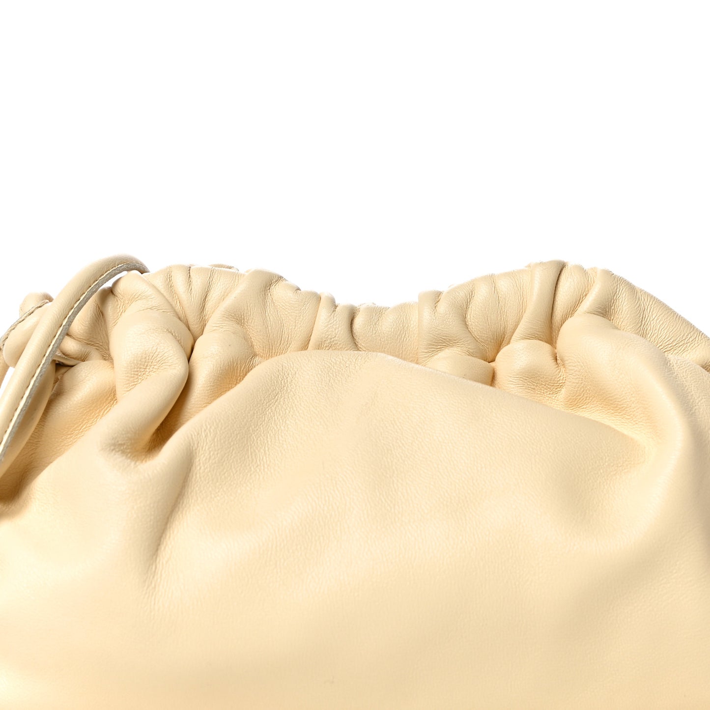 Lambskin Mini Cloud Clutch Crema