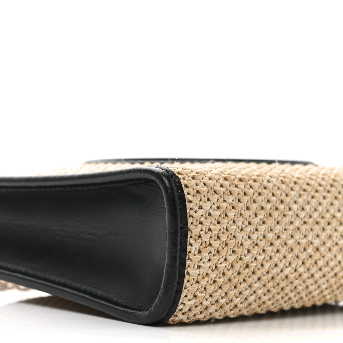 Raffia Calfskin Monogram Giant Pouch