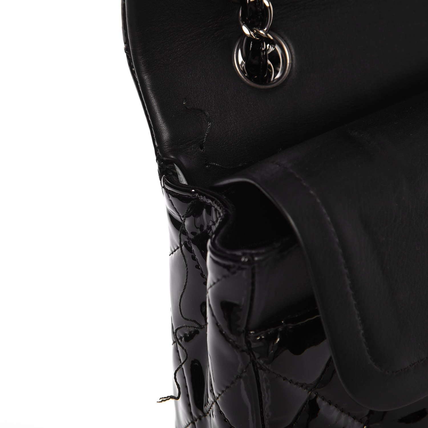 Chanel Patent Quilted Medium Double Flap Black 7 of 10