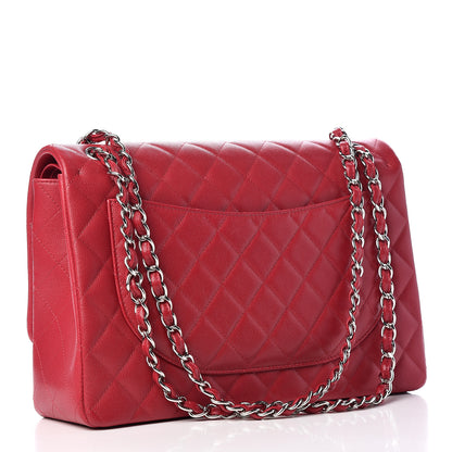 Chanel Caviar Quilted Maxi Double Flap Dark Pink 3 of 17