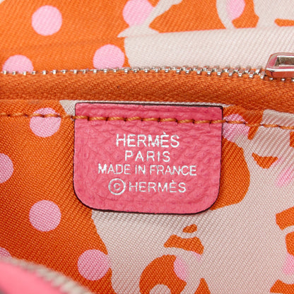 Hermes Epsom Silk'In Compact Wallet Rose Azalee 6 of 7