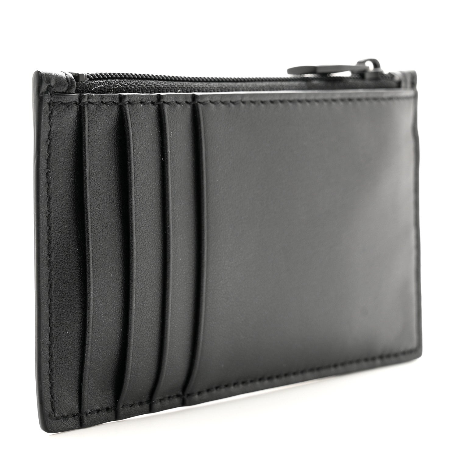 Alexander McQueen Calfskin Graffiti Card Key Pouch Black White 3 of 7