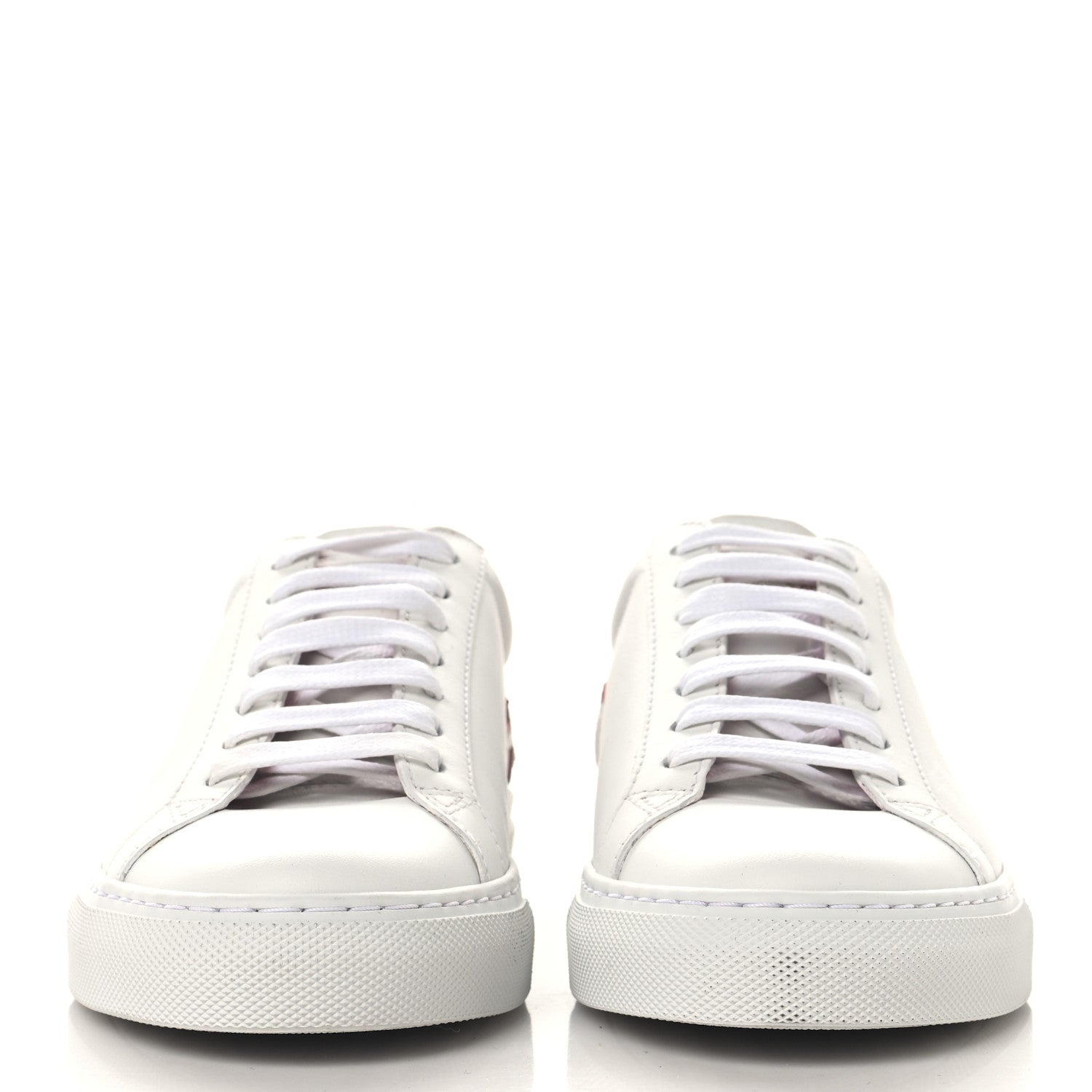 Givenchy Calfskin Reverse Logo Womens Urban Street Sneakers 37.5 White Red 3 of 10