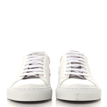 Givenchy Calfskin Reverse Logo Womens Urban Street Sneakers 37.5 White Red 3 of 10