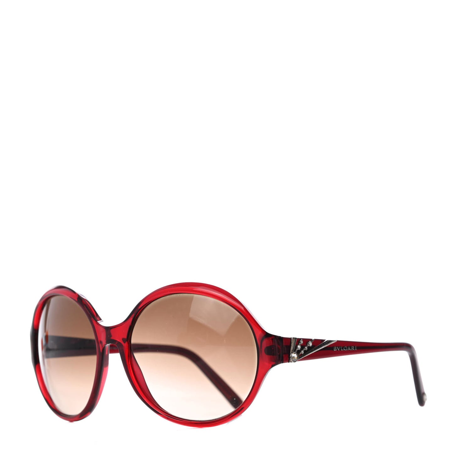 Round Crystal Sunglasses 8033-B Red