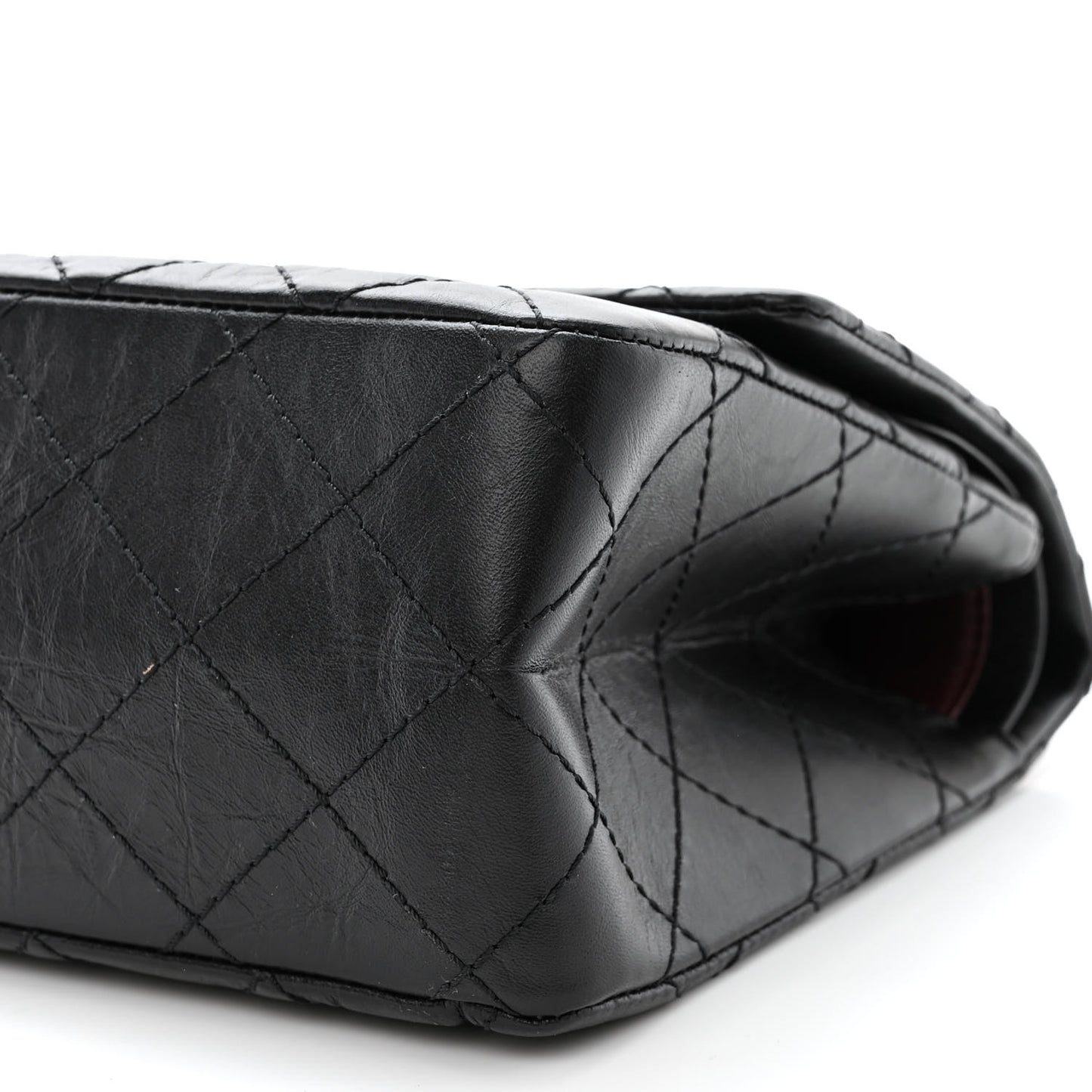 Aged Calfskin Quilted 2.55 Reissue 226 Flap Black