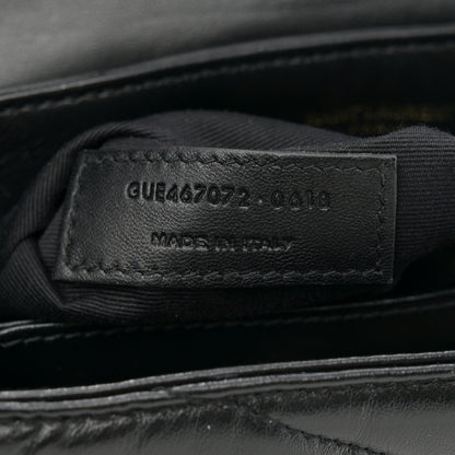 Saint Laurent Calfskin Y Quilted Monogram Toy Loulou Crossbody Bag Black 8 of 12
