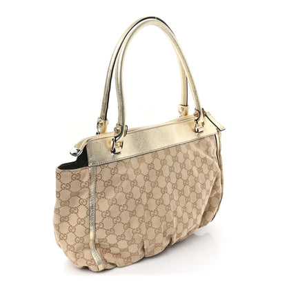 Gucci Monogram D Gold Tote Metallic Gold 3 of 11