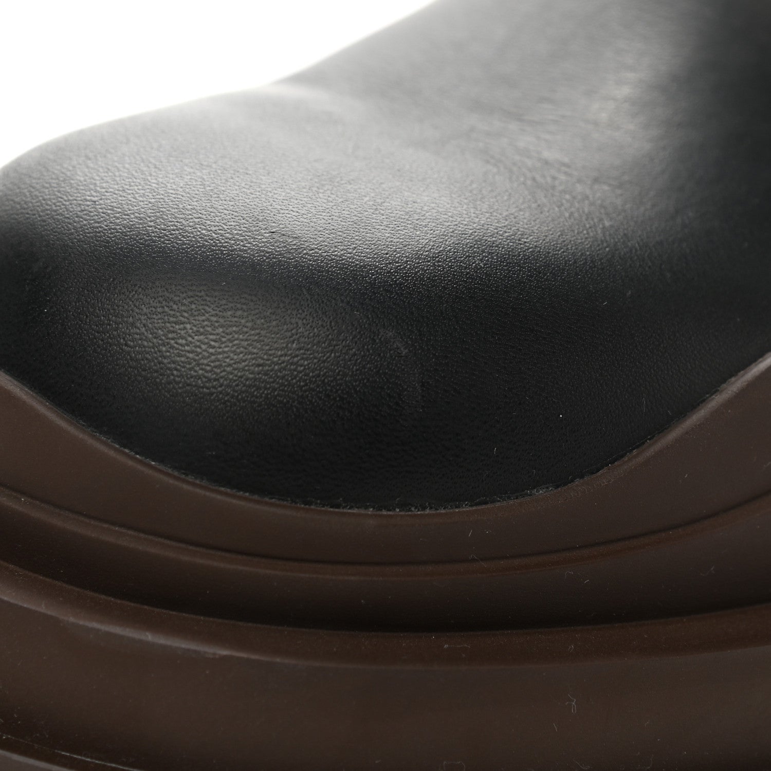 Bottega Veneta Calfskin The Tire Chelsea Boots 37 Black Ebony 8 of 8