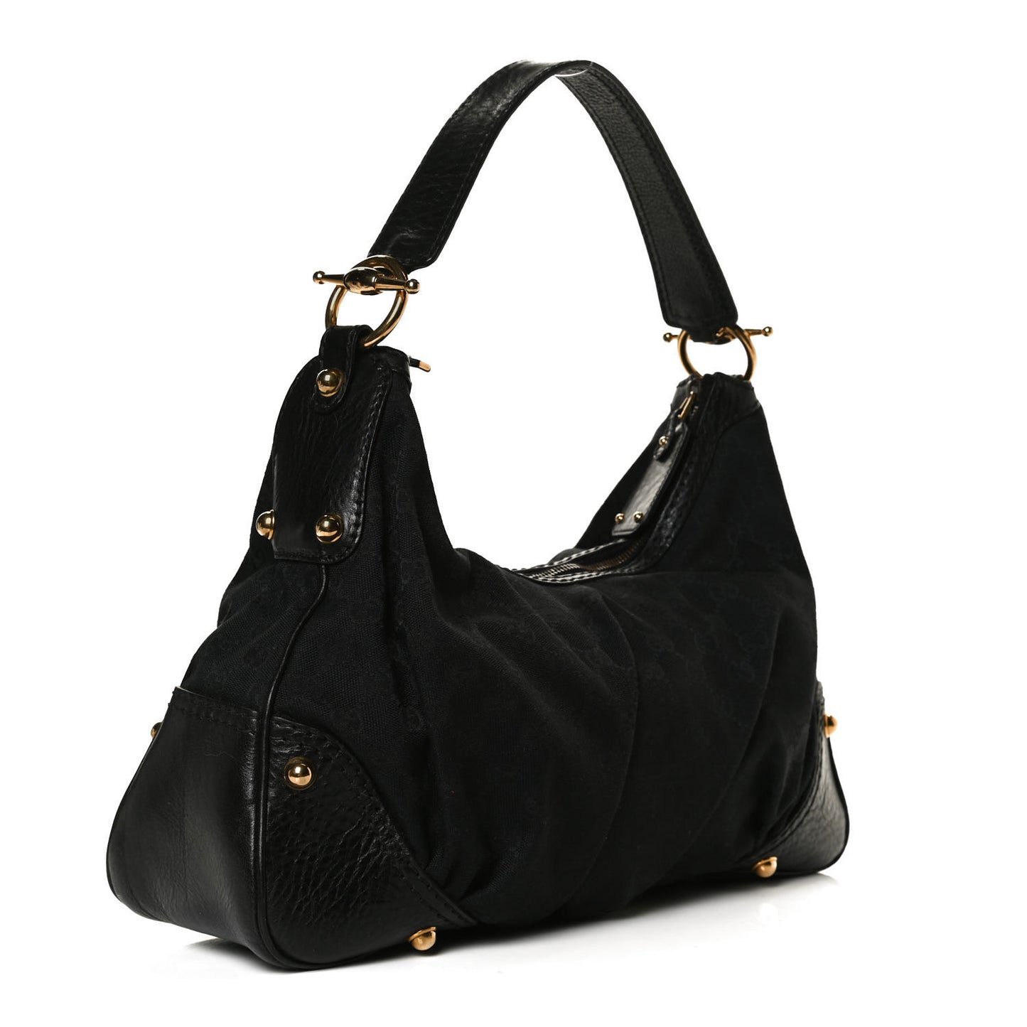 Monogram Medium Jockey Hobo Black