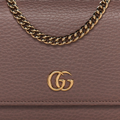 Gucci Dollar Calfskin Petite GG Marmont Wallet Chain Bag Porcelain Rose 9 of 14