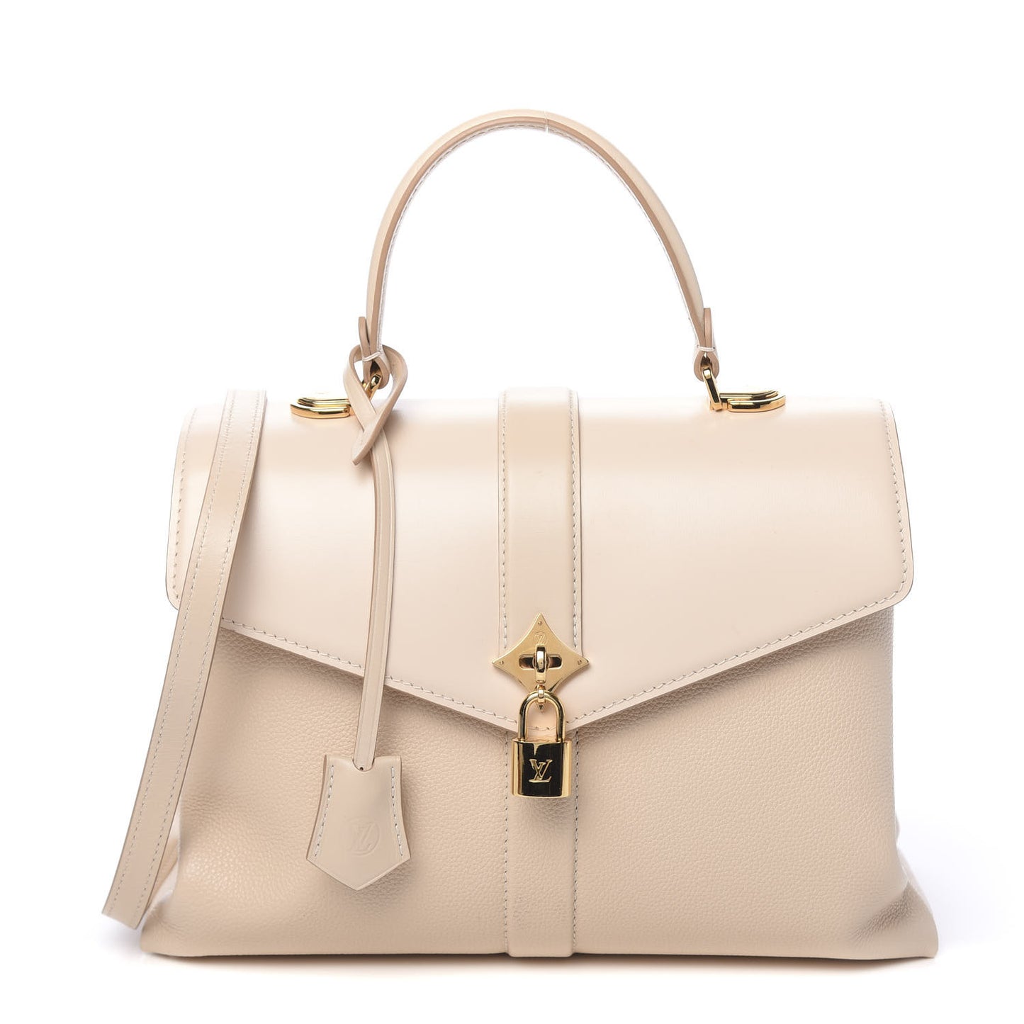 Grained Smooth Calfskin Rose Des Vents PM Creme