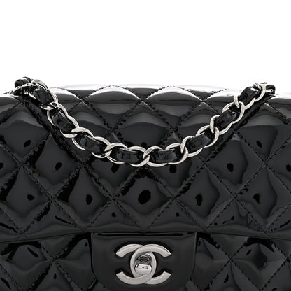 Chanel Patent Calfskin Quilted Mini Rectangular Flap Black 8 of 11