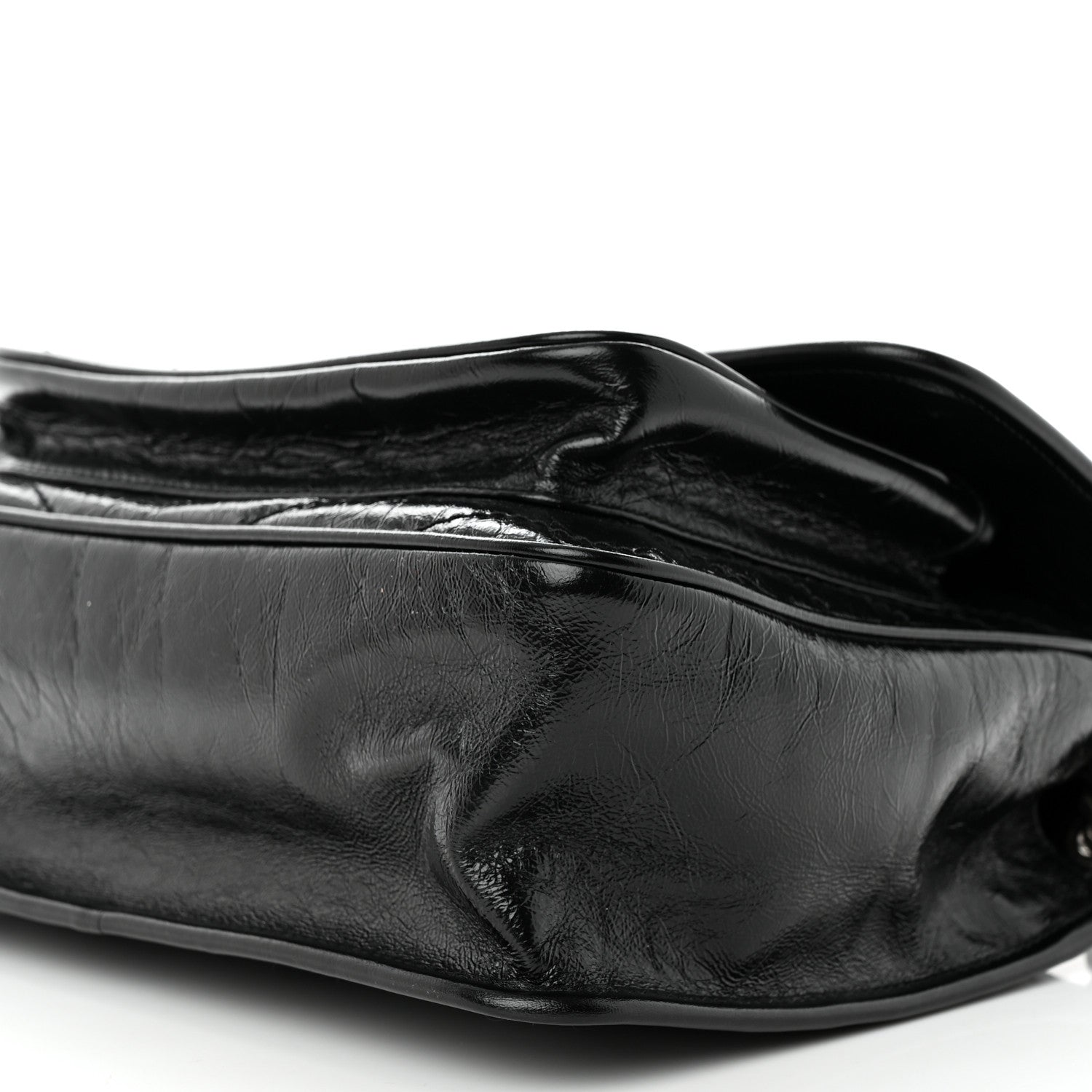 Saint Laurent Crinkled Calfskin Matelasse Monogram Medium Niki Chain Satchel Black 11 of 11