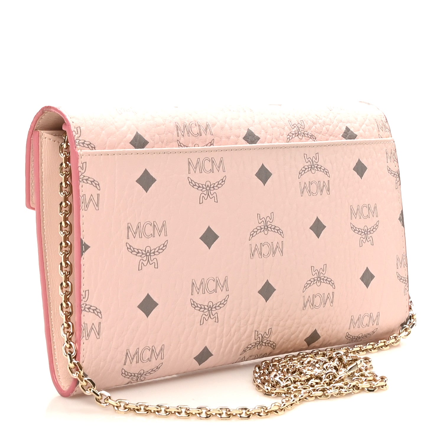 MCM Visetos Medium Patricia Wallet On Chain Soft Pink 3 of 10