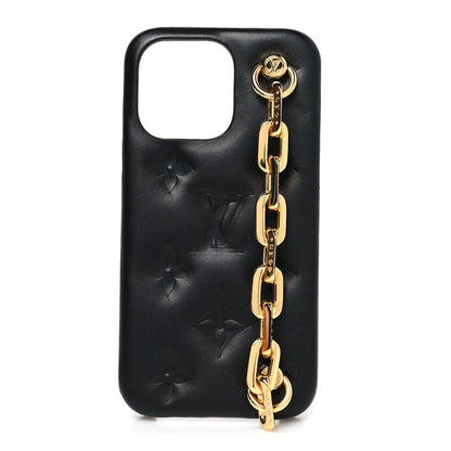 Louis Vuitton Lambskin Embossed Monogram Coussin iPhone 13 Pro Bumper Black 1 of 11