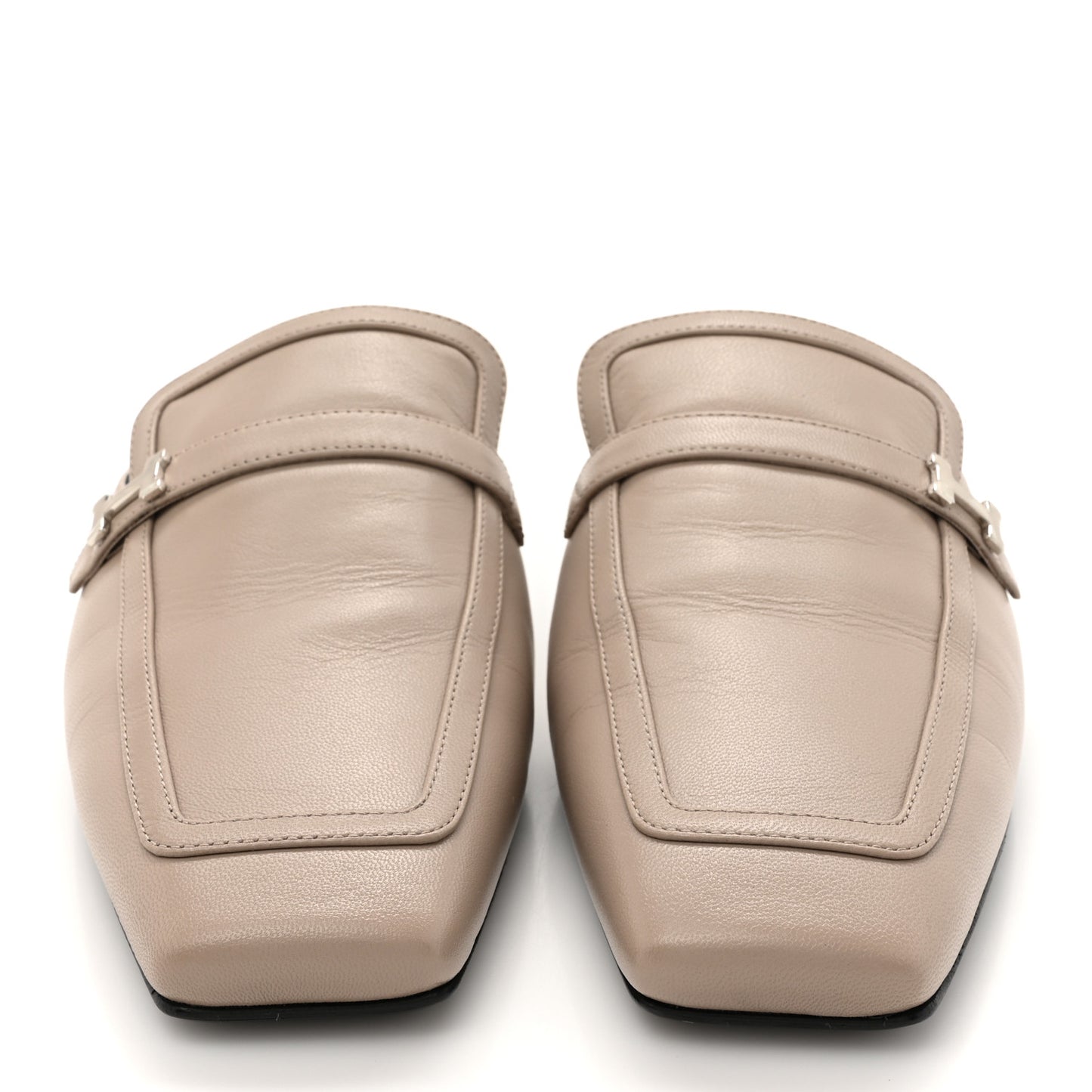 Goatskin Groupie Mules 40 Beige Mastic