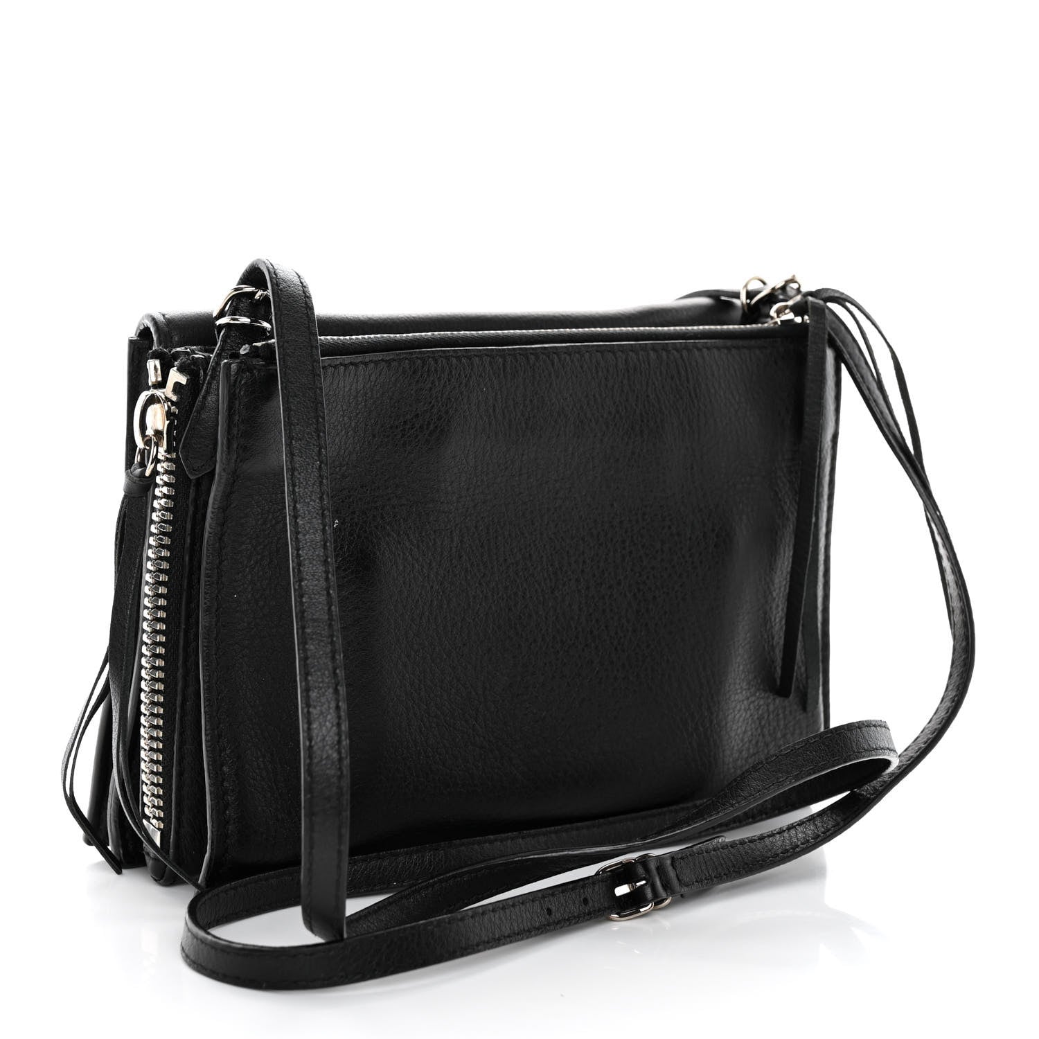 Balenciaga Veau Papier Triple XS Zip Around Crossbody Black 4 of 14