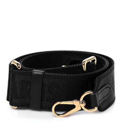 Louis Vuitton Nylon Calfskin Bubblegram Wallet Strap Black 1 of 4