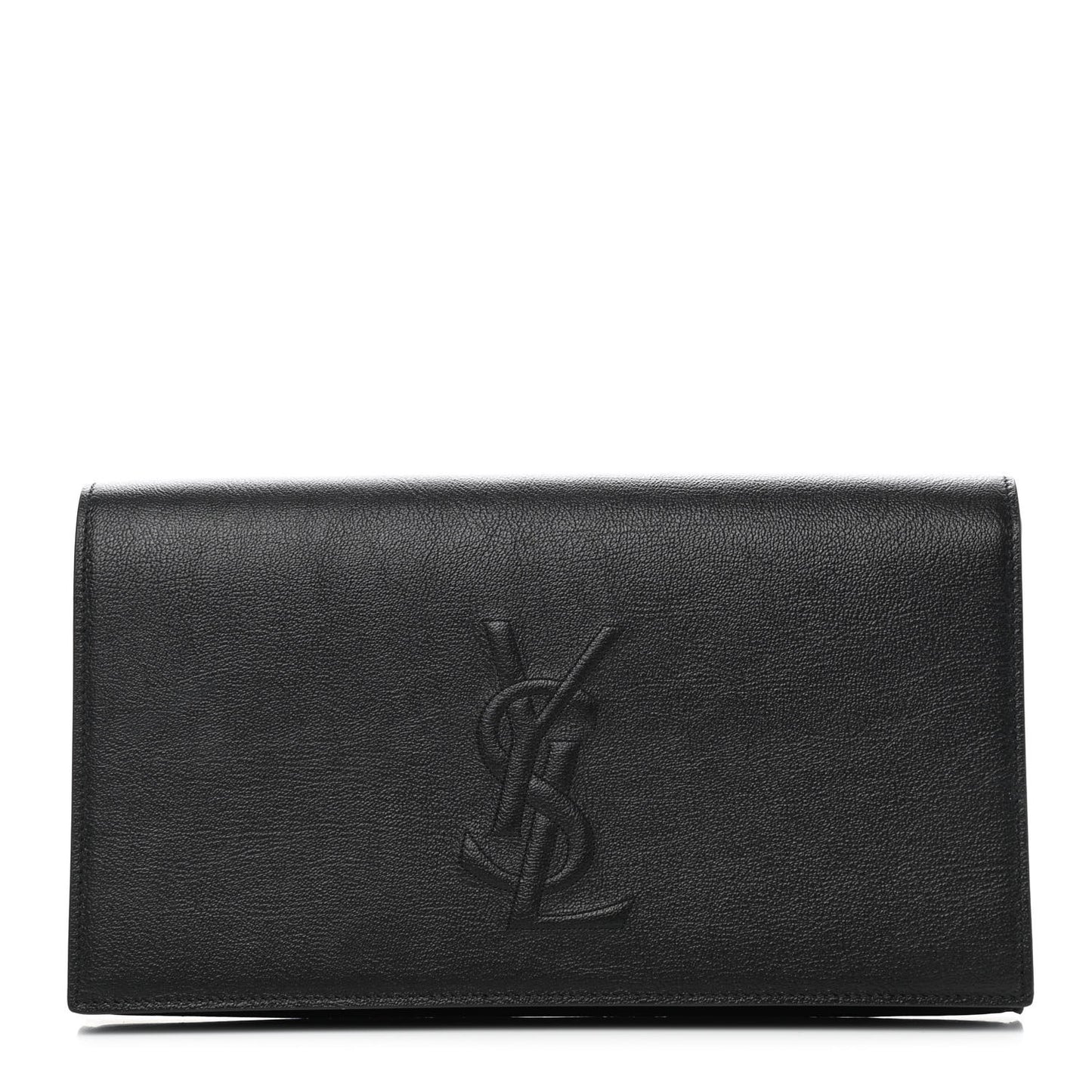 Calfskin Monogram Large Belle De Jour Clutch Black