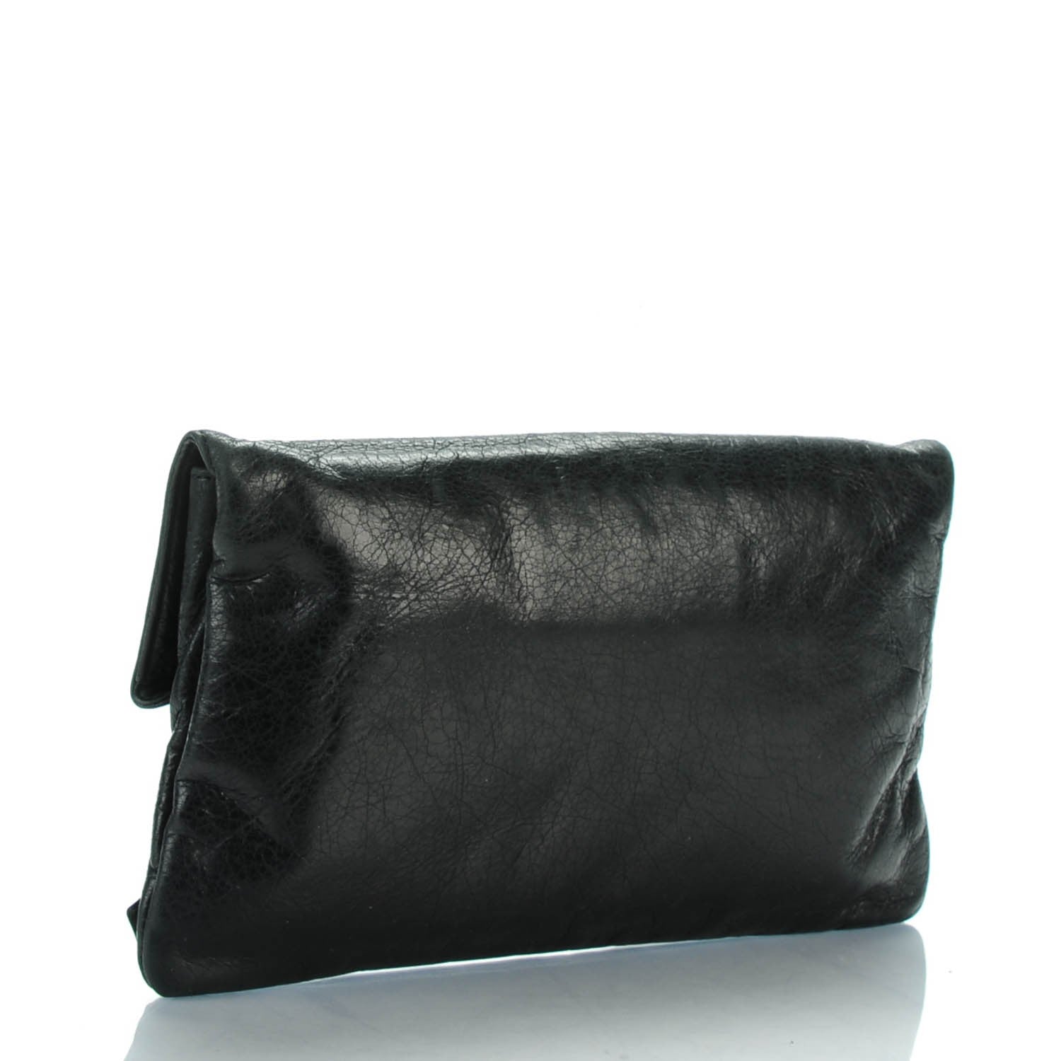 Balenciaga Agneau Giant 21 Silver Hardware Envelope Clutch Black 3 of 7