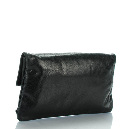 Balenciaga Agneau Giant 21 Silver Hardware Envelope Clutch Black 3 of 7