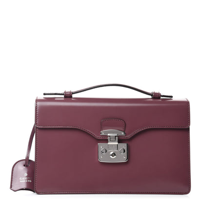 Gucci Regent Calfskin Small Lady Lock Briefcase Clutch Red Orchid 1 of 10