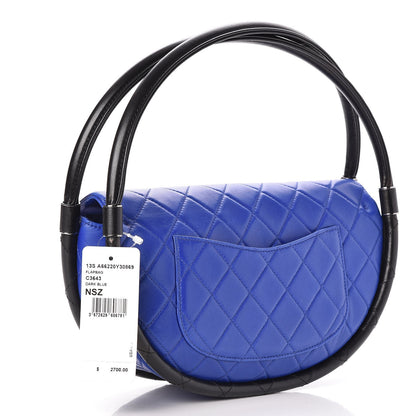 Chanel Quilted Lambskin Small Hula Hoop Flap Dark Blue 3 of 8