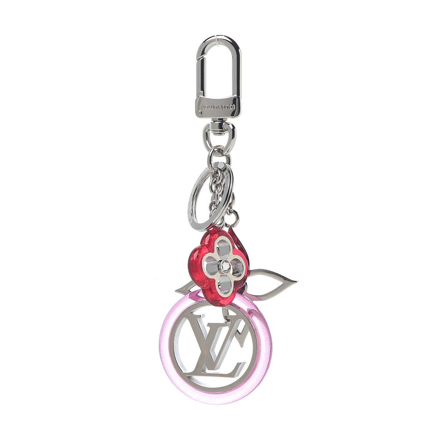 Colorline Bag Charm Key Holder Pink Glitter