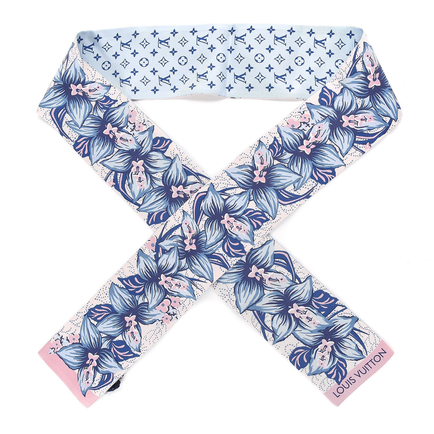 Louis Vuitton Silk Monogram Monokinawa Bandeau Blue Rose 1 of 4