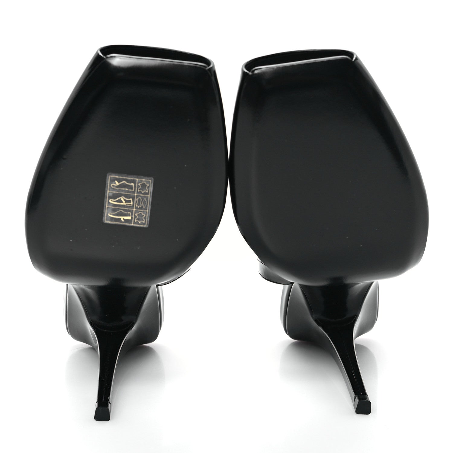 Saint Laurent Patent Calfskin La Scandale 110 Sandals 38.5 Black 6 of 9