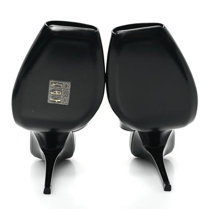 Saint Laurent Patent Calfskin La Scandale 110 Sandals 38.5 Black 6 of 9