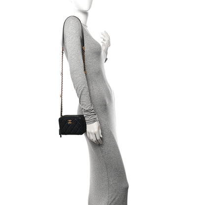Chanel Caviar Quilted Twist Your Buttons Clutch With Chain Black 2 of 11
