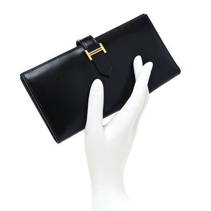 Hermes Box Bearn Gusset Wallet Black 2 of 9