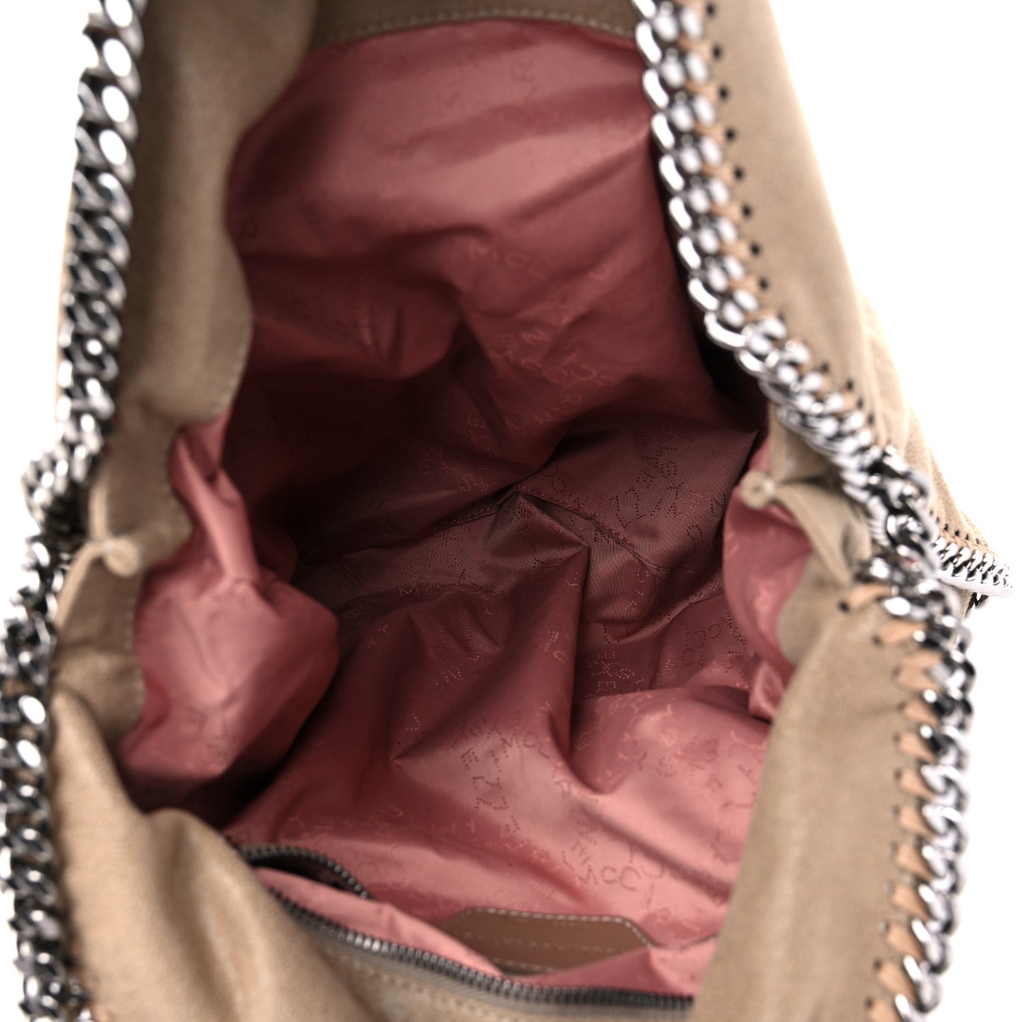 Shaggy Deer Falabella Fold Over Tote Taupe