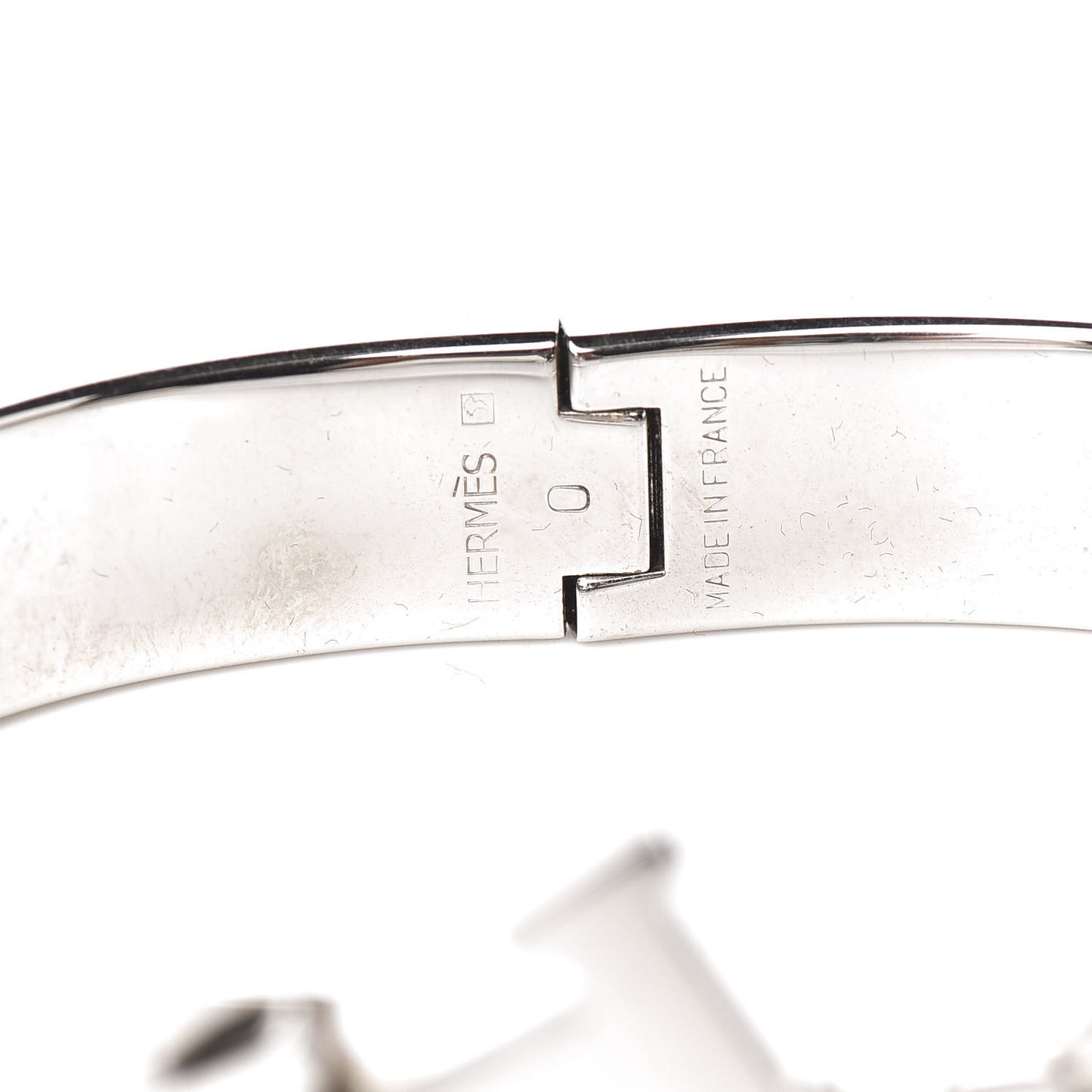 Enamel Narrow Clic Clac H Bracelet PM White