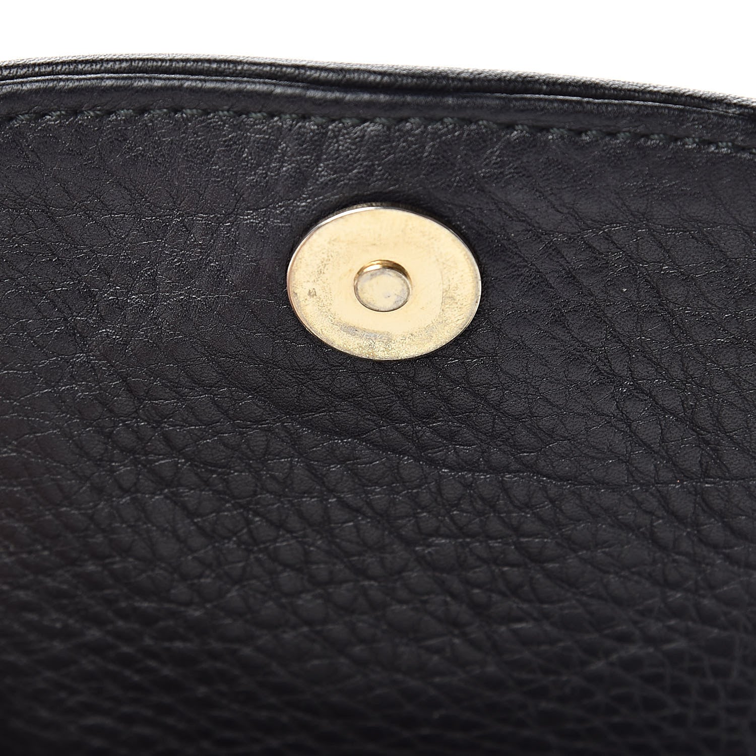 Gucci Pebbled Calfskin Small 1973 Chain Shoulder Bag Black 13 of 16