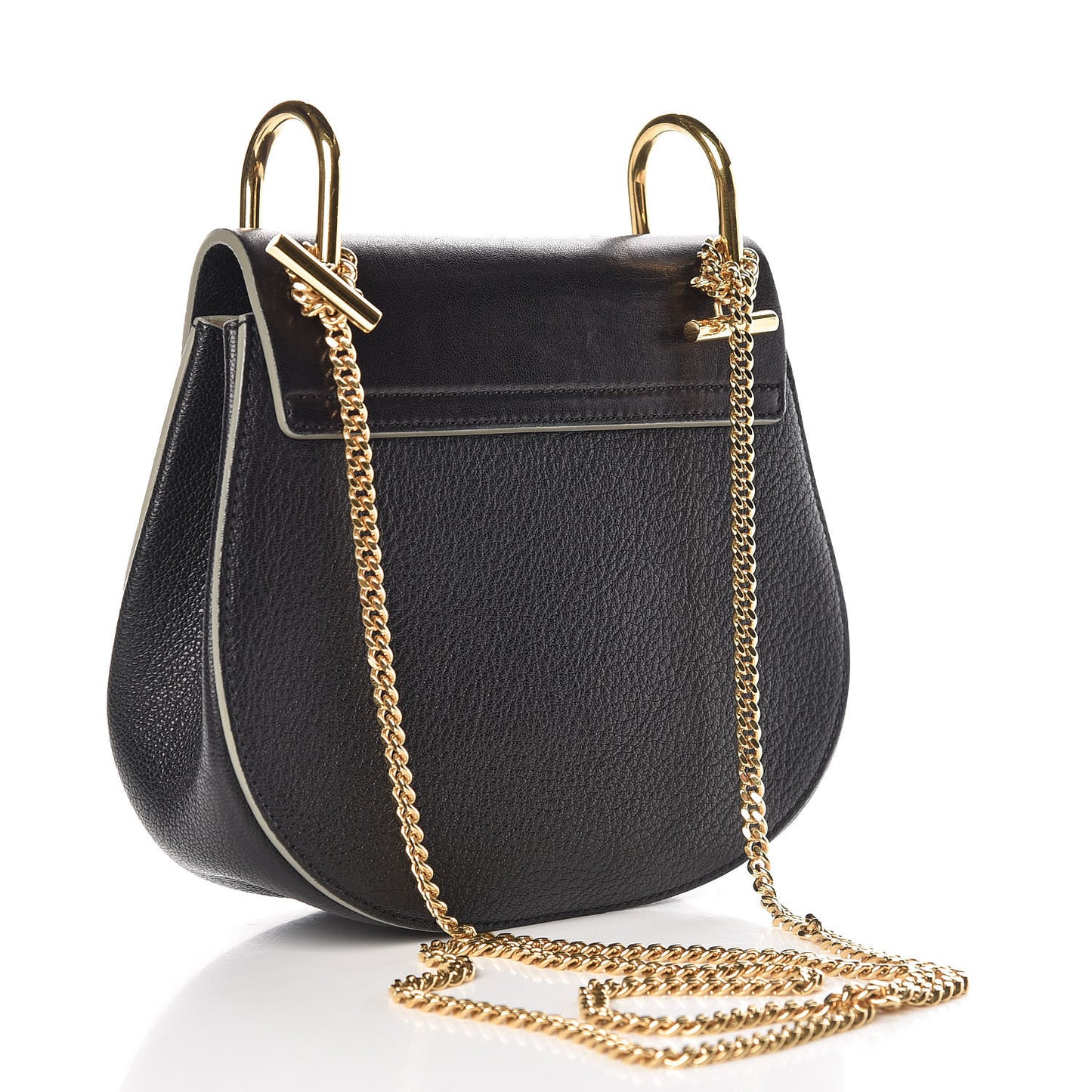 Grained Lambskin Mini Drew Shoulder Bag Black