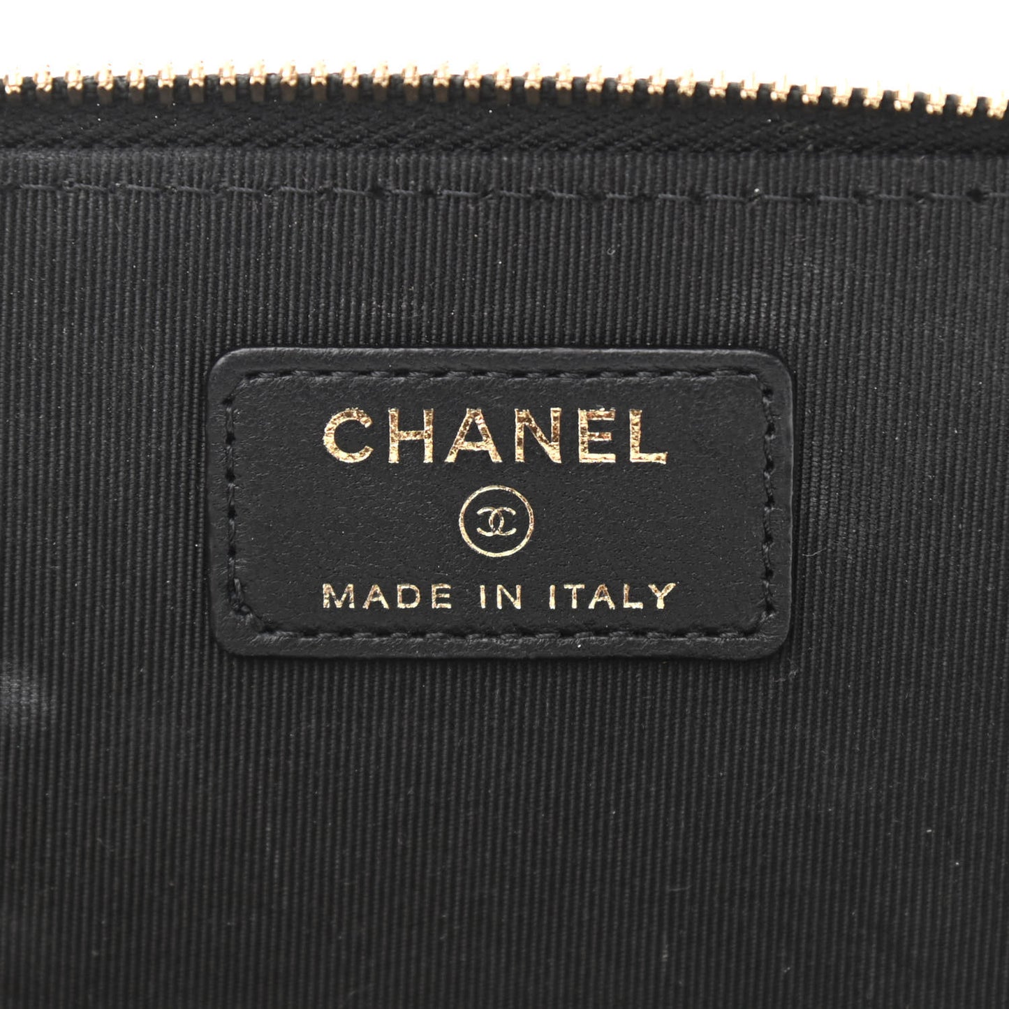 Lambskin Crochet Quilted Small Vanity Case With Chain Black