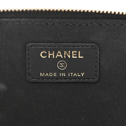 Chanel Lambskin Crochet Quilted Small Vanity Case With Chain Black 6 of 11