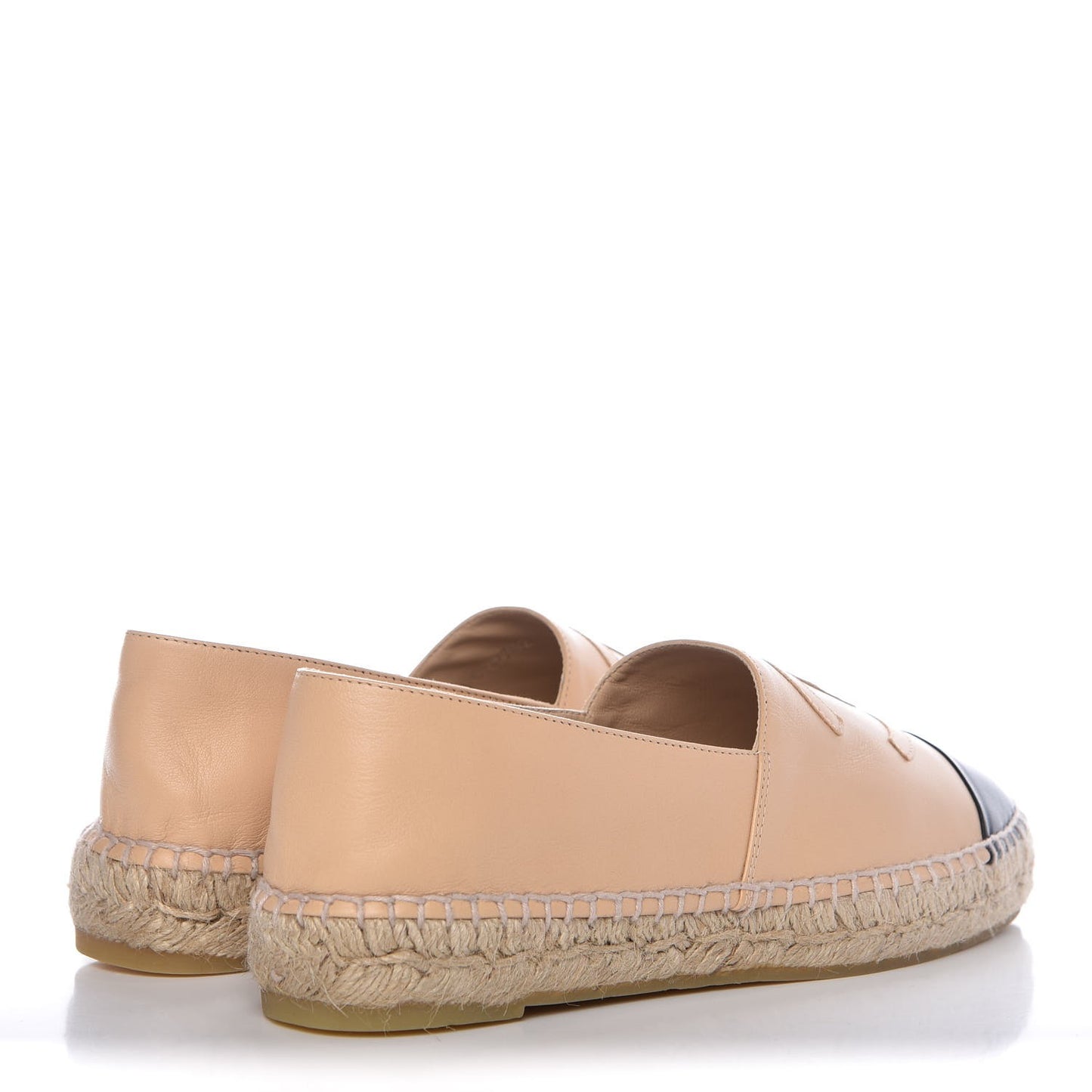Lambskin CC Espadrilles 39 Beige Black