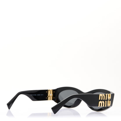 Miu Miu Acetate Oval Glimpse Sunglasses SMU11W Black 8 of 16