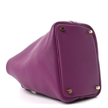 Hermes Taurillon Clemence Picotin Lock 18 PM Ultraviolet 4 of 11