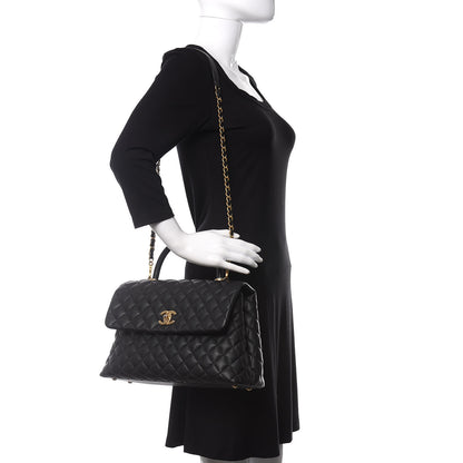 Chanel Caviar Quilted Medium Coco Handle Flap Black 2 of 11