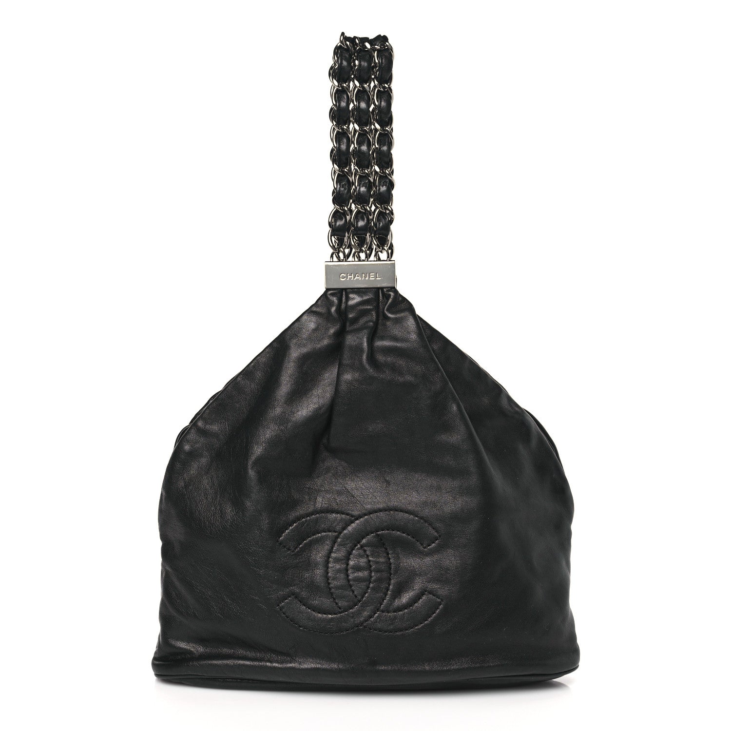 Chanel Lambskin Mini Rock and Chain Hobo Black 1 of 9