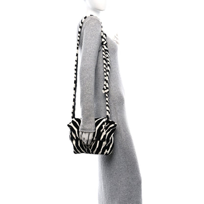 Bottega Veneta Tufted Zebra Clip Bag Black White 3 of 10