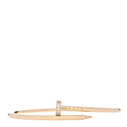 Cartier 18K Yellow Gold Diamond Small Juste Un Clou Bracelet 16 1 of 3