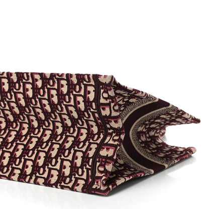 Christian Dior Oblique Medium Book Tote Burgundy Multicolor 7 of 10