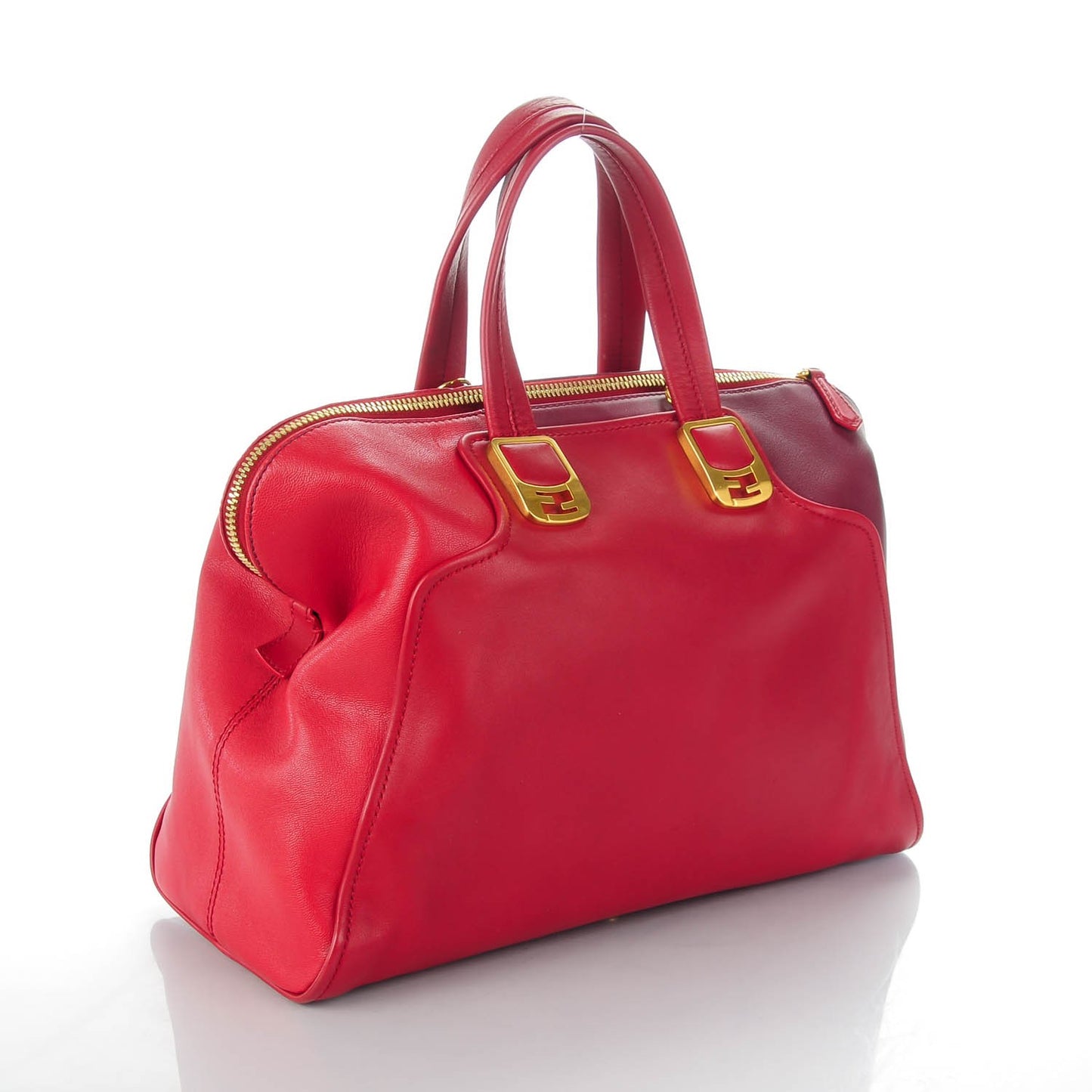 Vitello Capra Alabama Colorblock Large Chameleon Tote Ciliegia Bordeaux Ruby