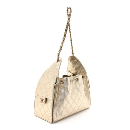 Chanel Metallic Caviar Quilted Small Chanel 25 Handbag Gold 3 of 10